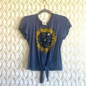 Comfy Cropped tee tie bottom​